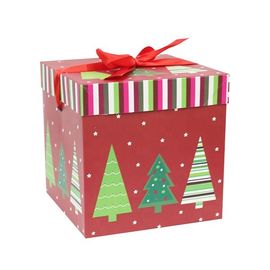 Lüks Karton Kare Noel Süs Ambalaj Kutuları Özel Logo Baskı